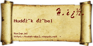 Hudák Ábel névjegykártya